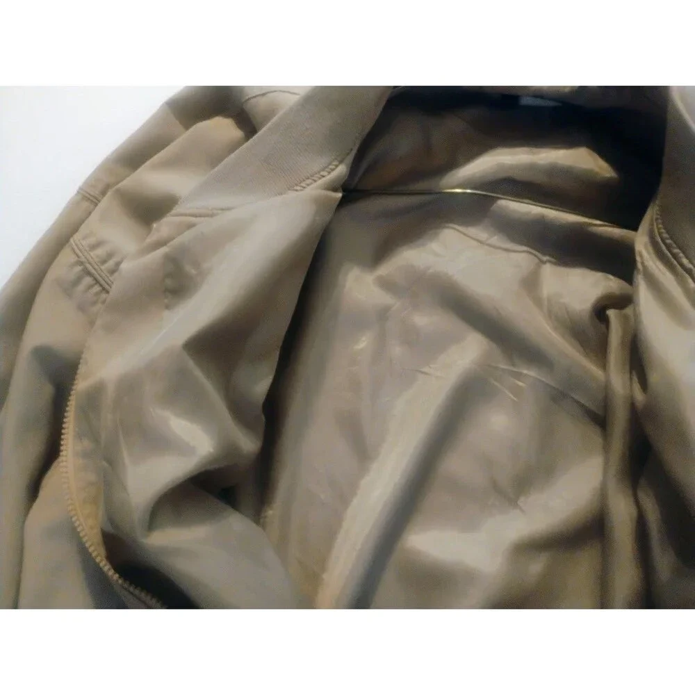 VINTAGE HABAND MENS 3XL LIGHTWEIGHT FULL ZIP BOMBER JACKET BEIGE